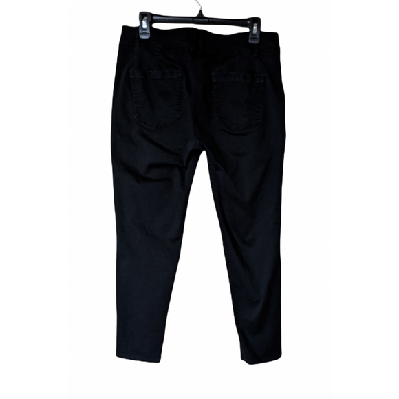 Rewind Black Jeans Size 13 Wide Stretch Zippers 6 Pockets Denim - Picture 2 of 6